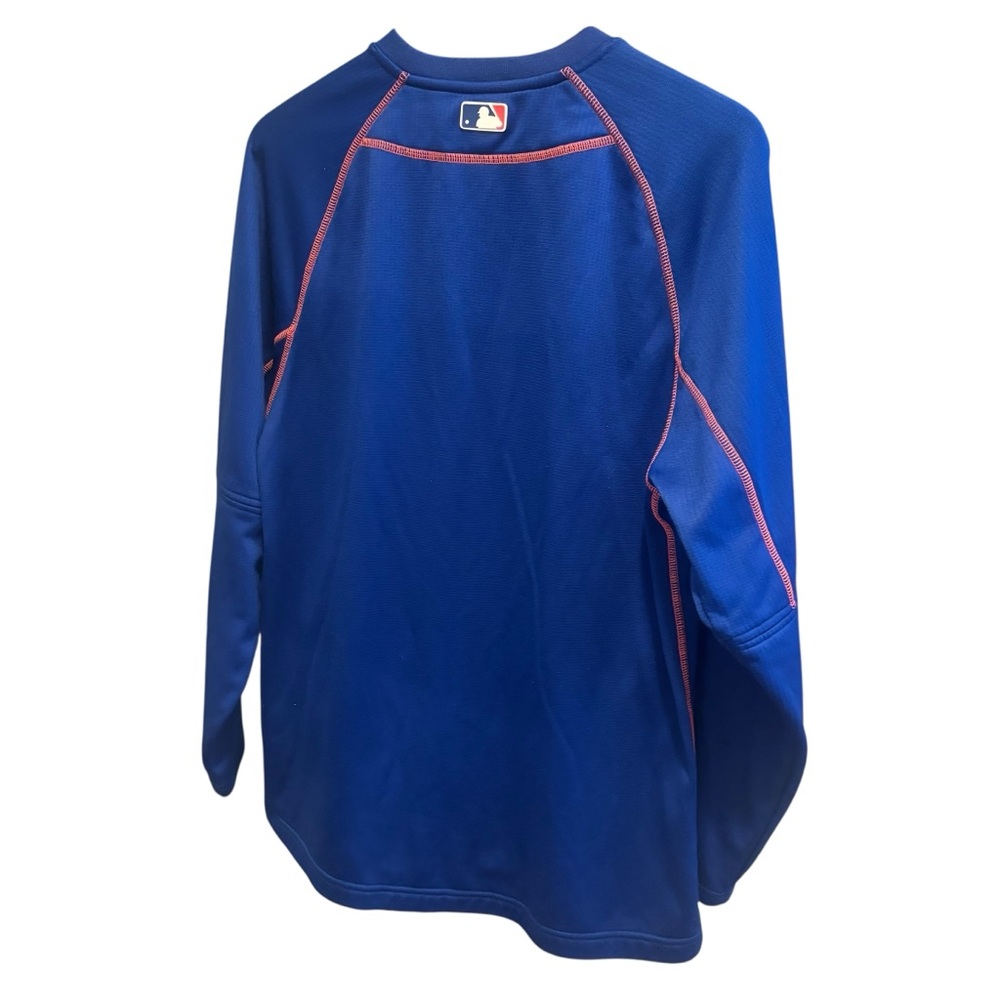 New York Mets Majestic Blue Thermal Base Pullover Long Sleeve Top Size Small - Picture 9 of 15